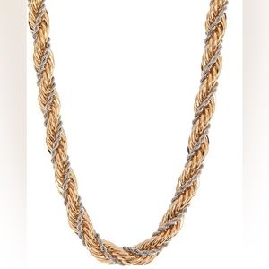 8 Other Reasons 14K Gold Plated Two Tone Twisted Chain Necklace